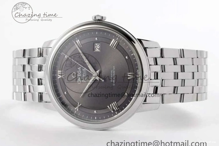 0213 De Ville SS DIWF 1:1 Best Edition Gray Dial SS Markers on SS Bracelet MIYOTA FlexibleFit 7851